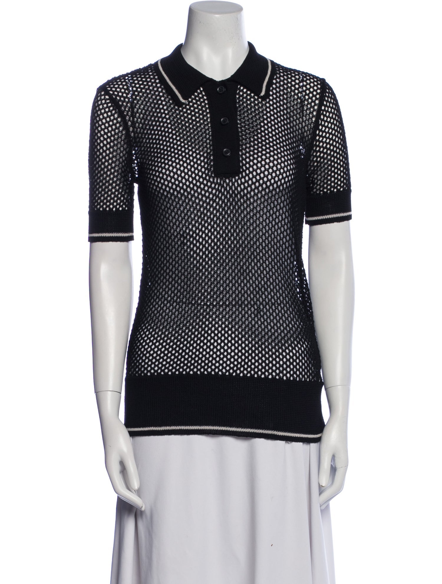 Étoile Isabel Marant Polka Dot Print Short Sleeve Polo